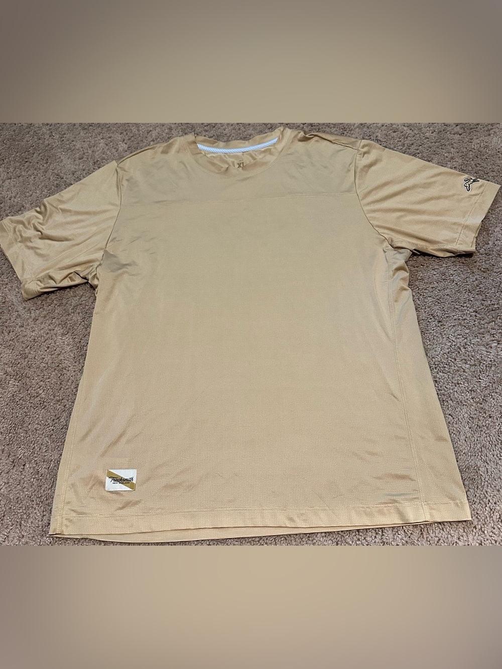 Tracksmith Twilight Tee Micro Mesh Tan Men’s XL